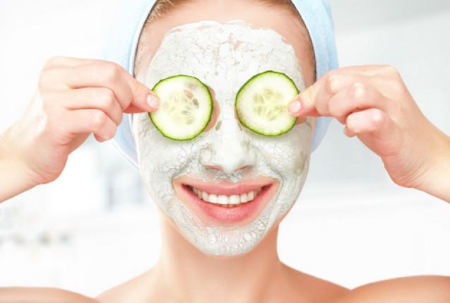 Masker kefir dengan timun