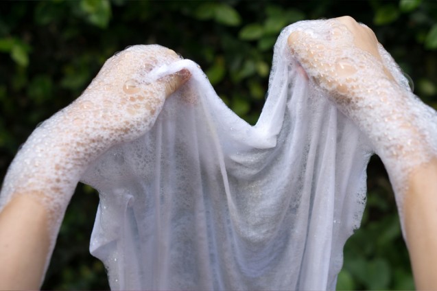 Wearing white clothes