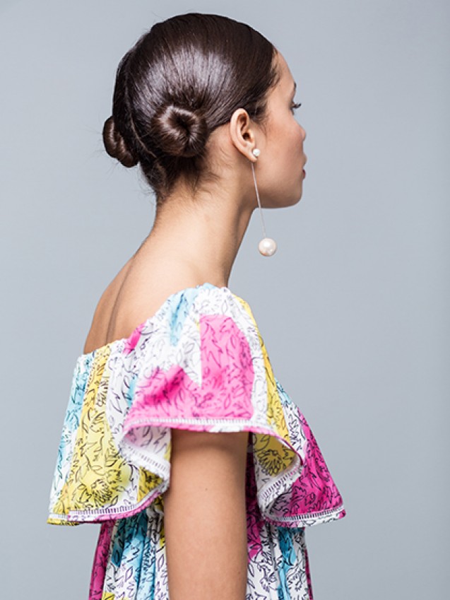 Double bun hairstyle
