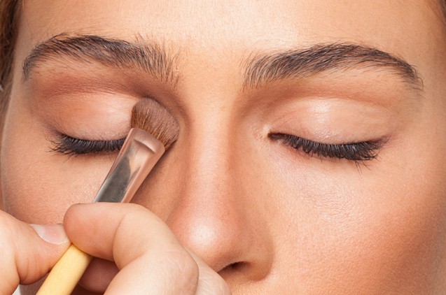 Beige eyeshadow