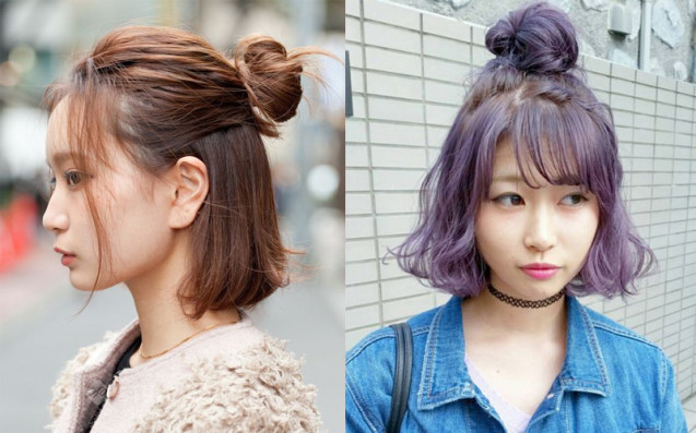 Bun hair